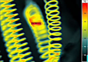 Thermogramm Spirale hinten scharf